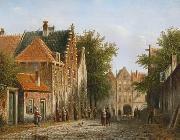 unknow artist, European city landscape, street landsacpe, construction, frontstore, building and architecture.039